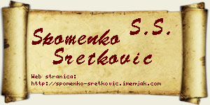 Spomenko Sretković vizit kartica